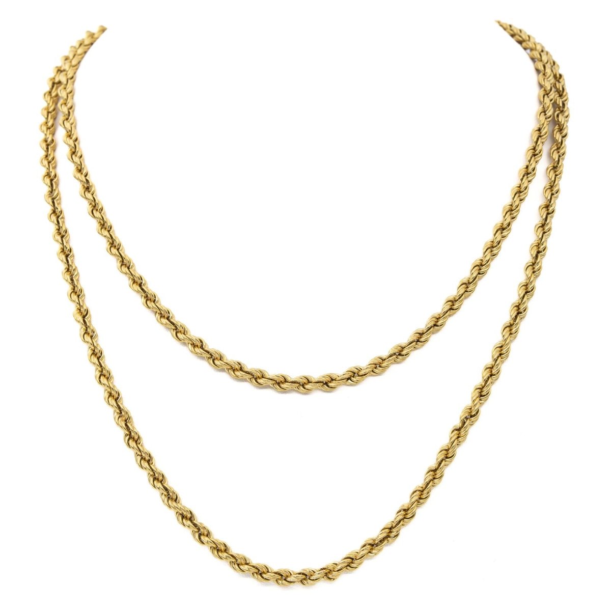 Collier Chaîne maille corde en or jaune - Castafiore