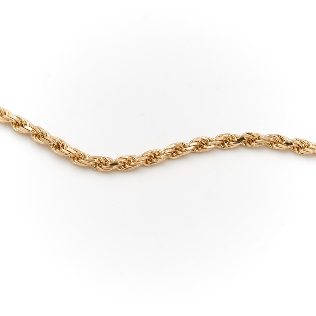 Collier Chaîne maille corde en or jaune - Castafiore