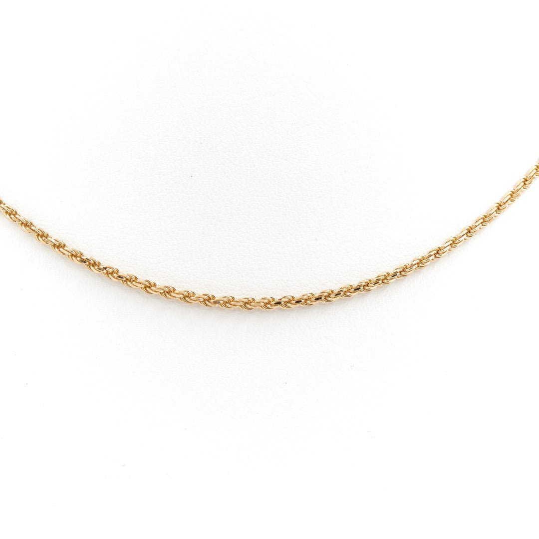 Collier Chaîne maille corde en or jaune - Castafiore