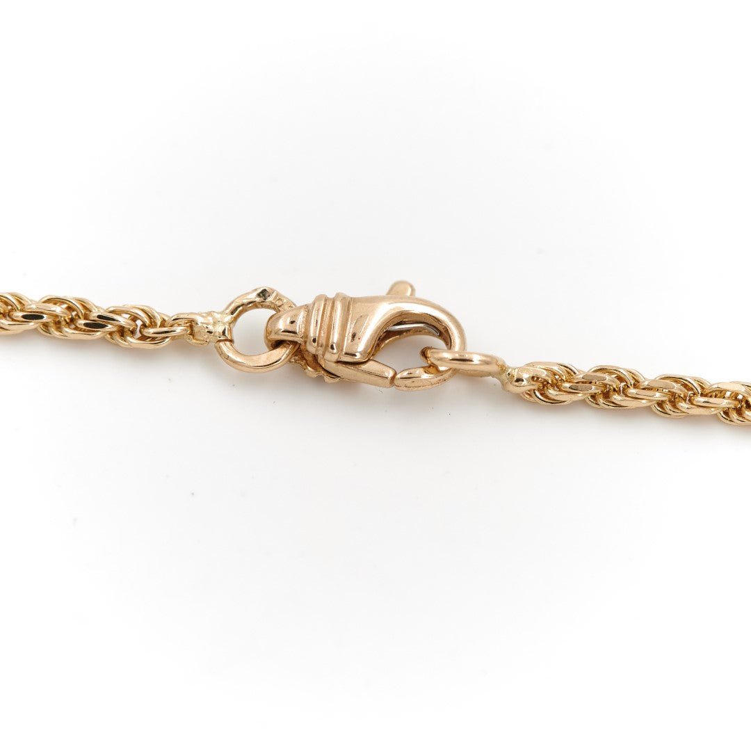 Collier Chaîne maille corde en or jaune - Castafiore