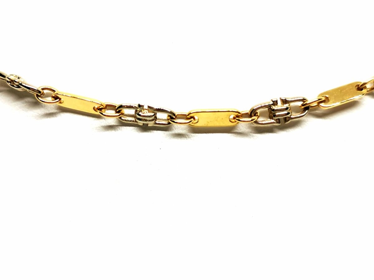 Collier Chaîne maille fantaisie en 2 ors - Castafiore