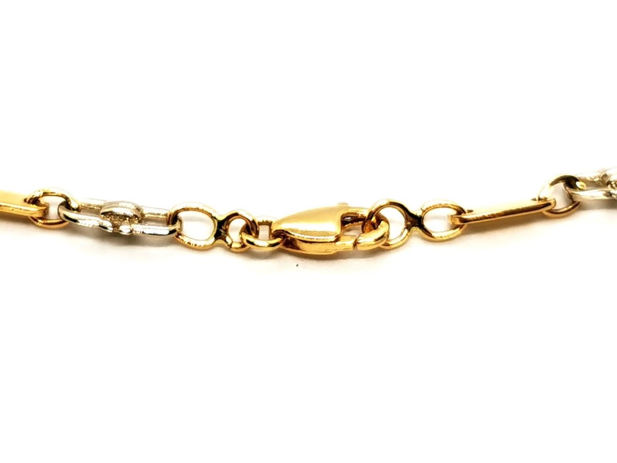 Collier Chaîne maille fantaisie en 2 ors - Castafiore
