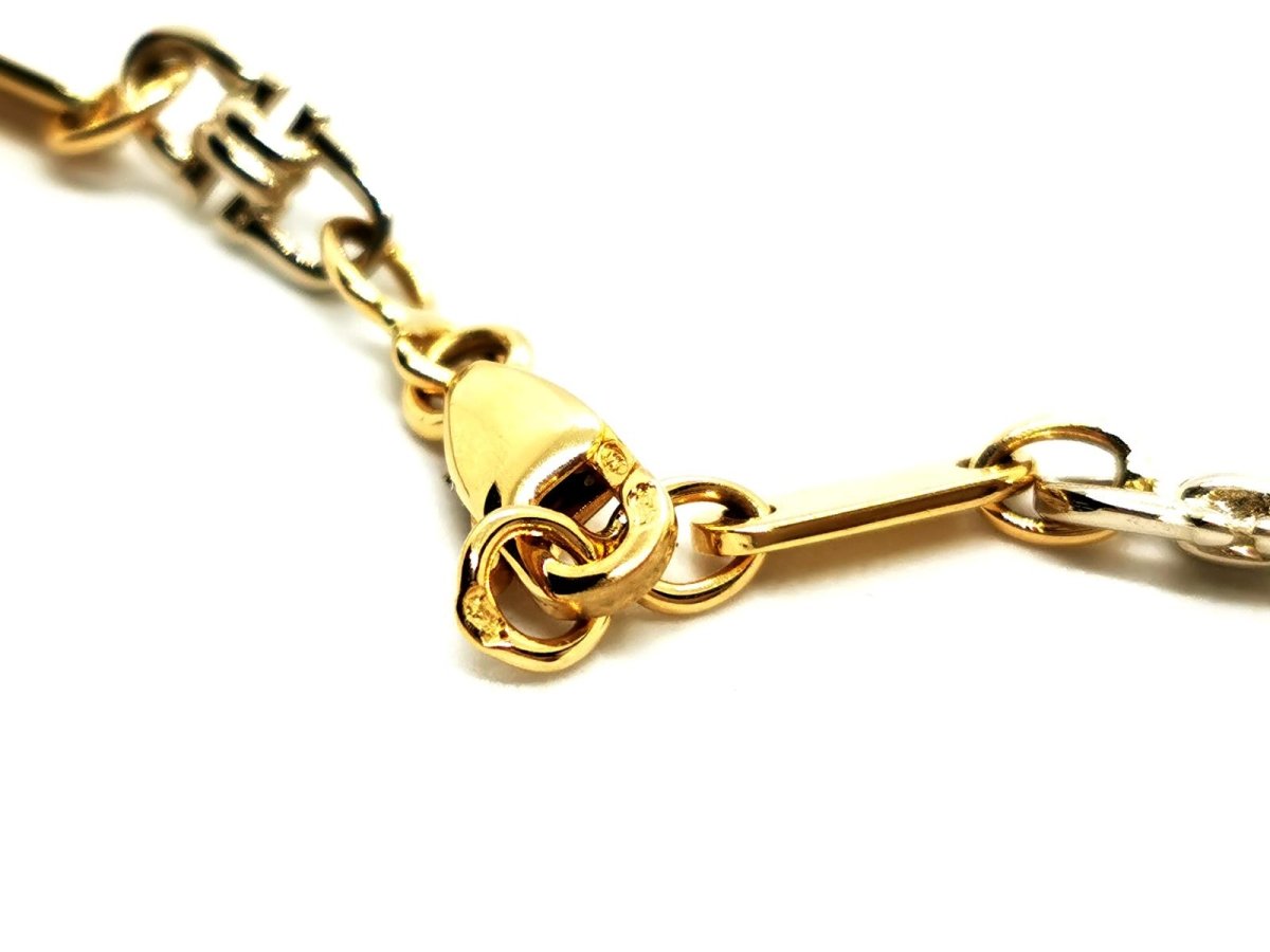 Collier Chaîne maille fantaisie en 2 ors - Castafiore