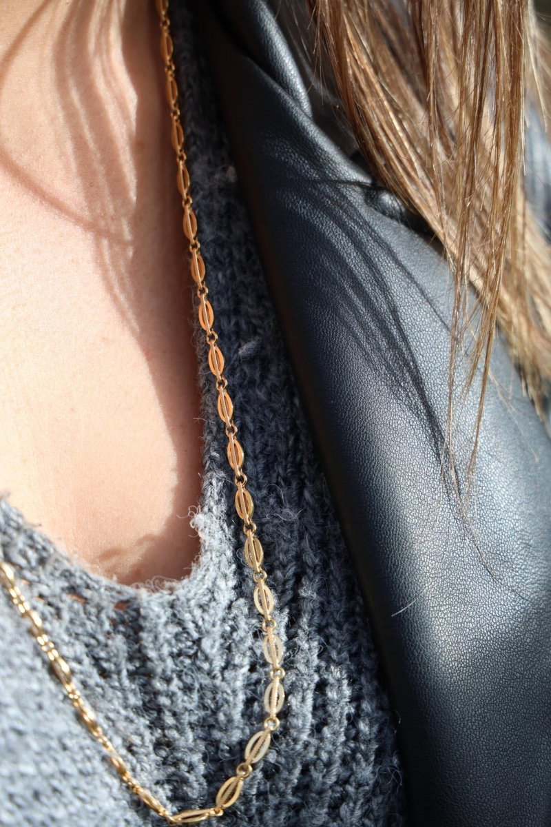 Collier Chaîne maille fantaisie en or jaune - Castafiore