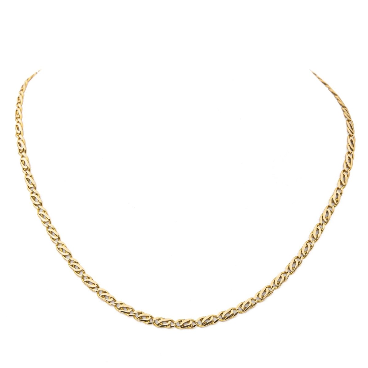 Collier Chaîne maille fantaisie en or jaune - Castafiore