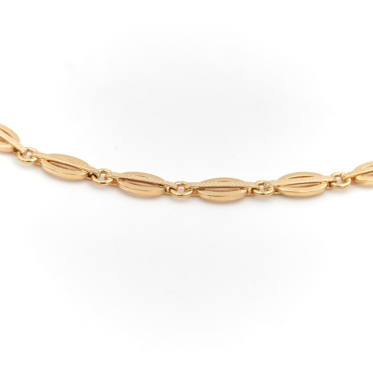 Collier Chaîne maille fantaisie en or jaune - Castafiore