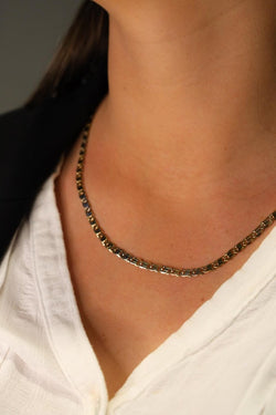 Collier Chaîne maille fantaisie en or jaune - Castafiore