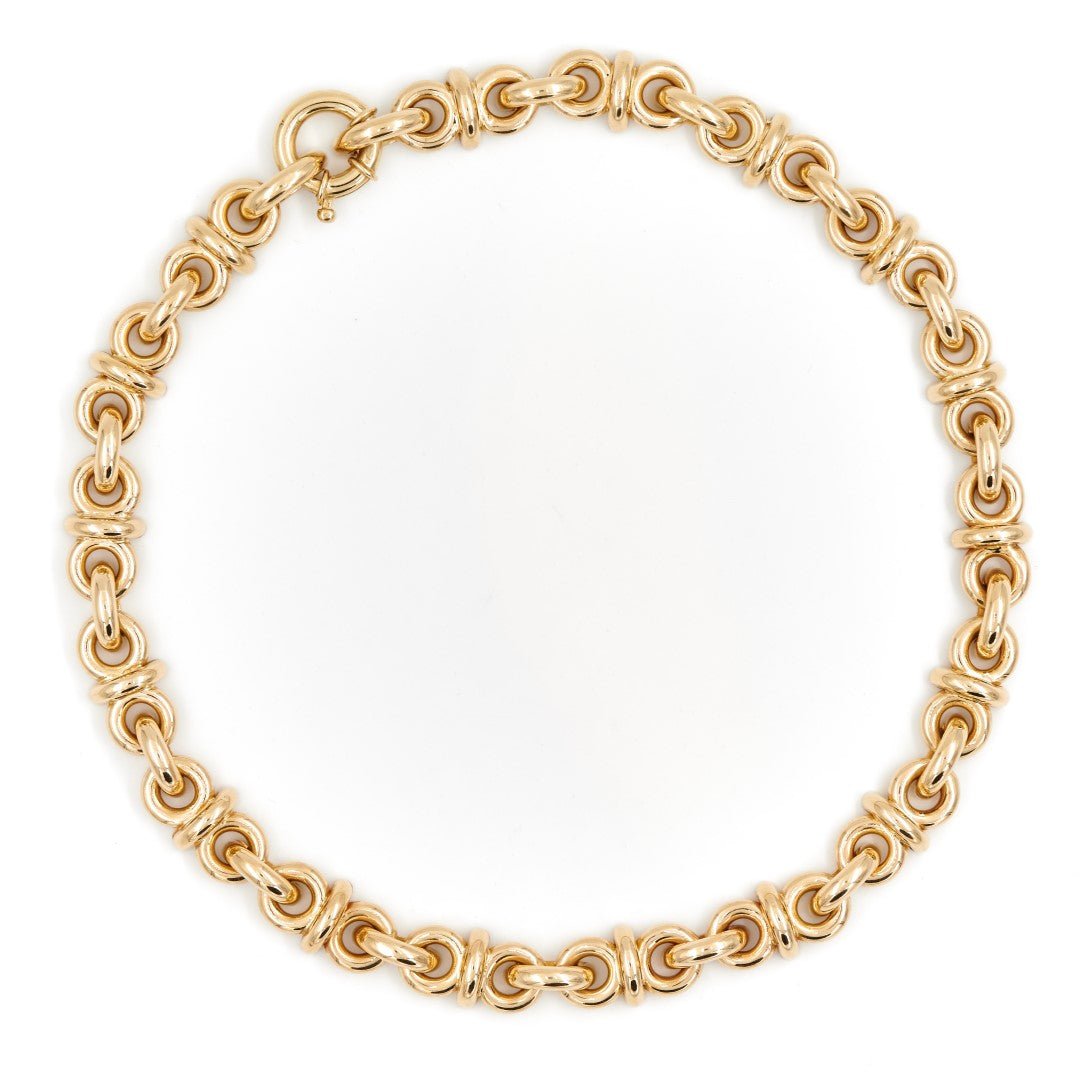 Collier Chaîne maille fantaisie en or jaune - Castafiore