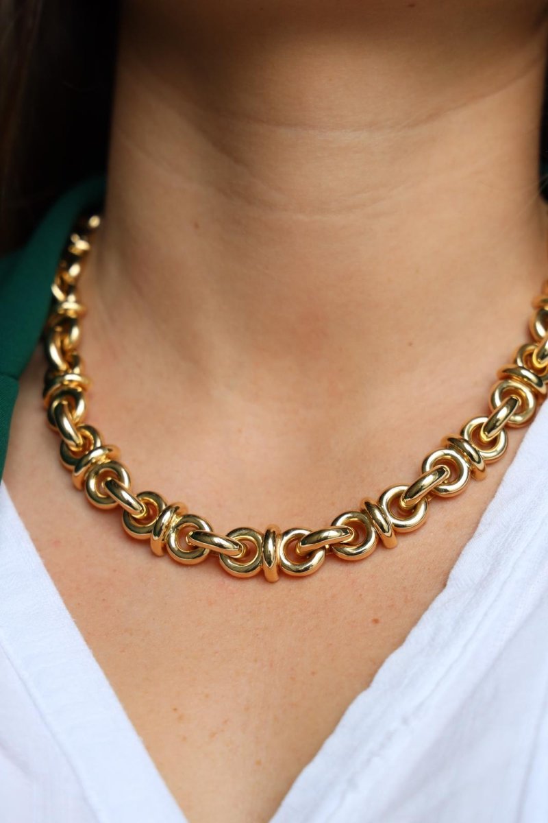 Collier Chaîne maille fantaisie en or jaune - Castafiore