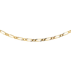 Collier Chaîne maille figaro en or jaune - Castafiore