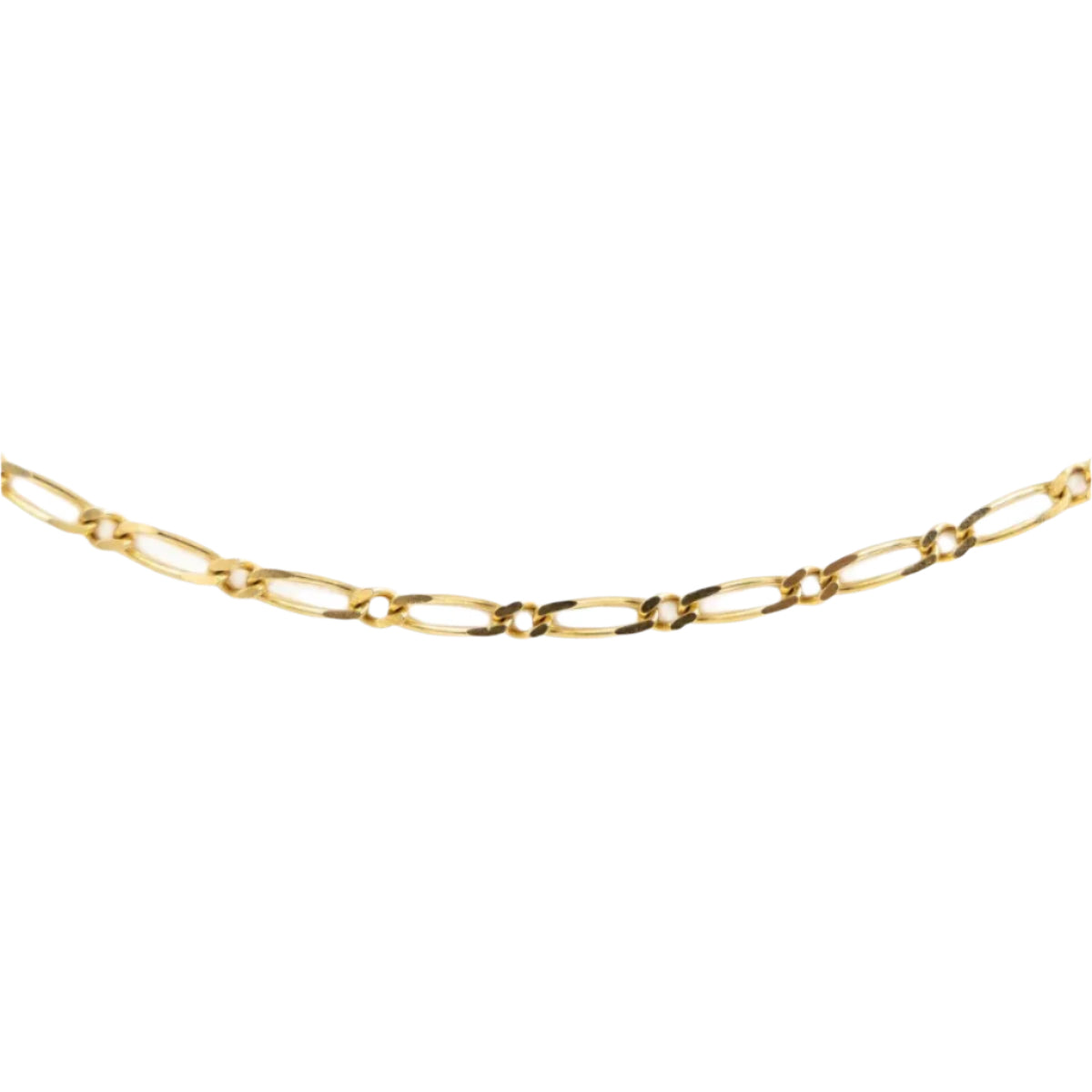 Collier Chaîne maille figaro en or jaune - Castafiore