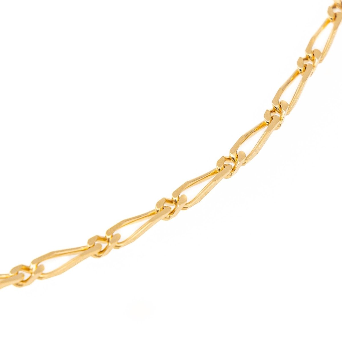 Collier Chaîne maille figaro en or jaune - Castafiore