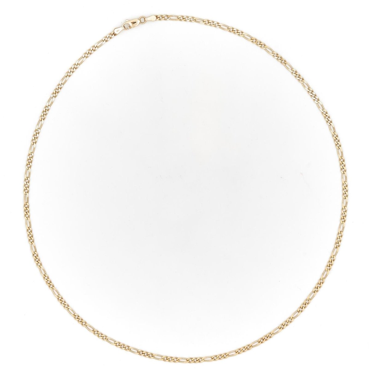 Collier Chaîne maille figaro en or jaune - Castafiore