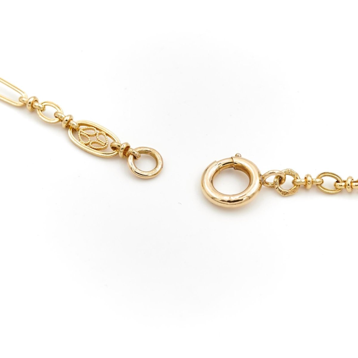 Collier Chaîne maille figaro en or jaune - Castafiore