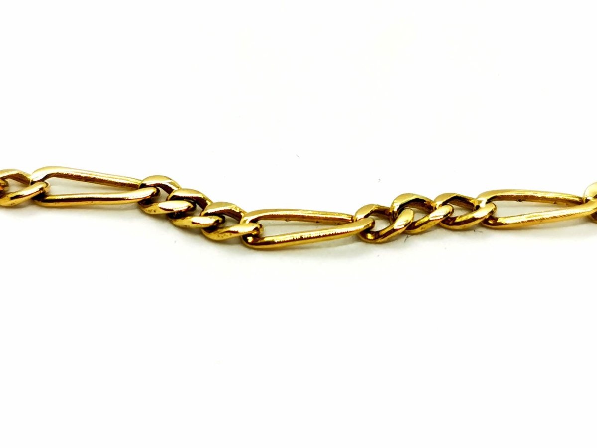 Collier Chaîne maille figaro en or jaune - Castafiore