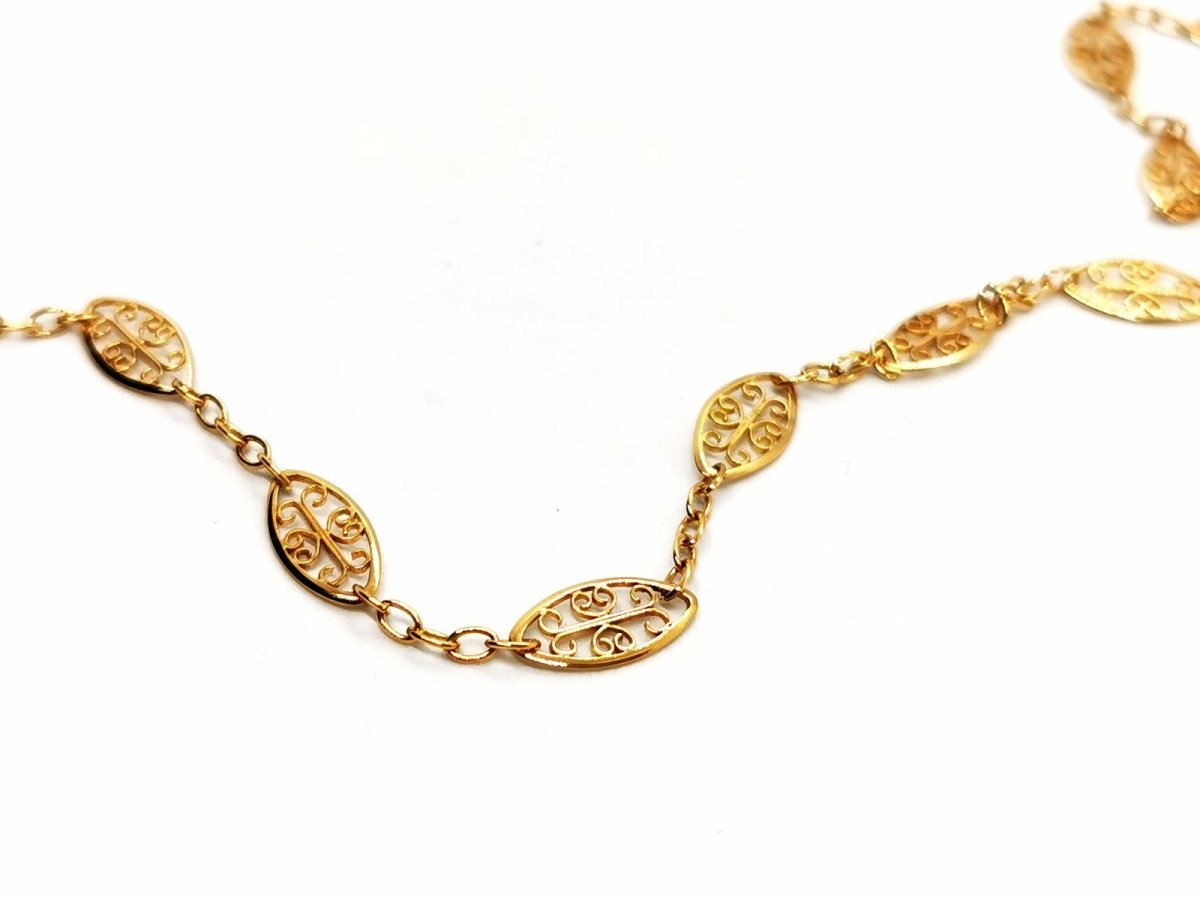 Collier Chaîne maille filigrane en or jaune - Castafiore