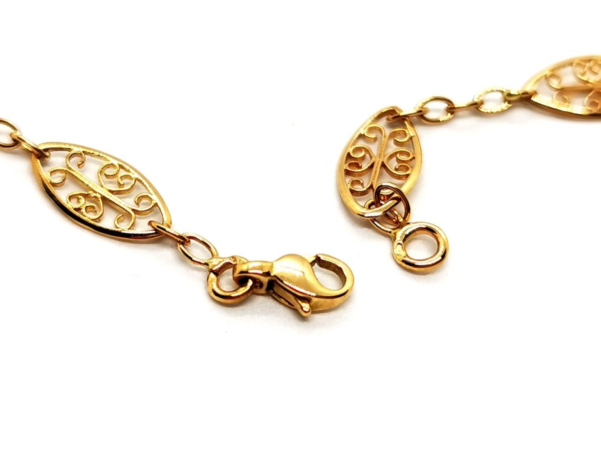 Collier Chaîne maille filigrane en or jaune - Castafiore