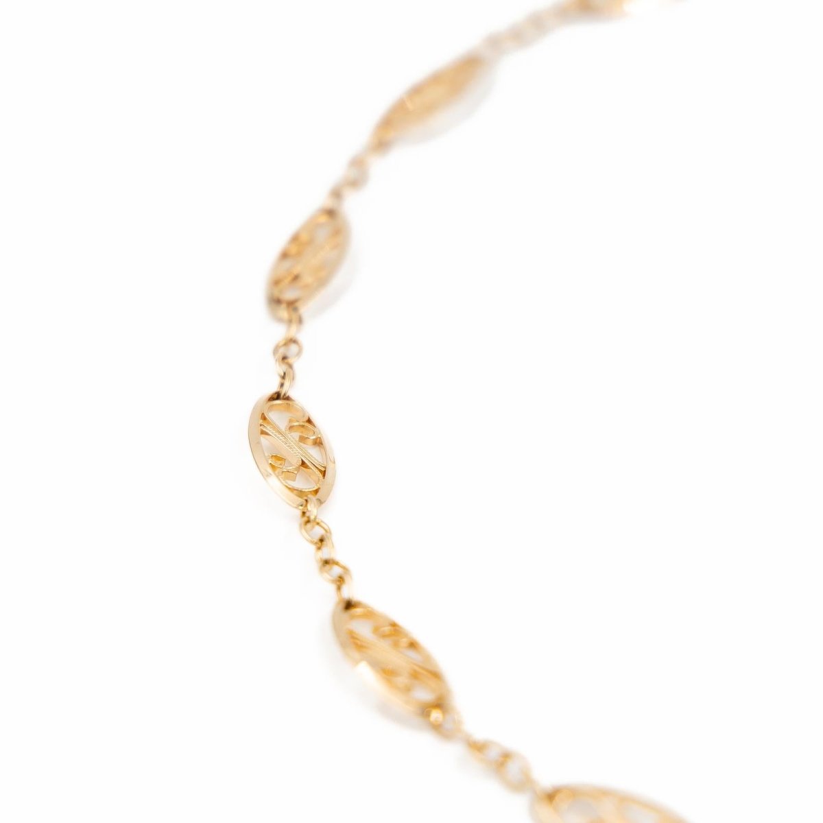 Collier Chaîne maille filigrane en or jaune - Castafiore