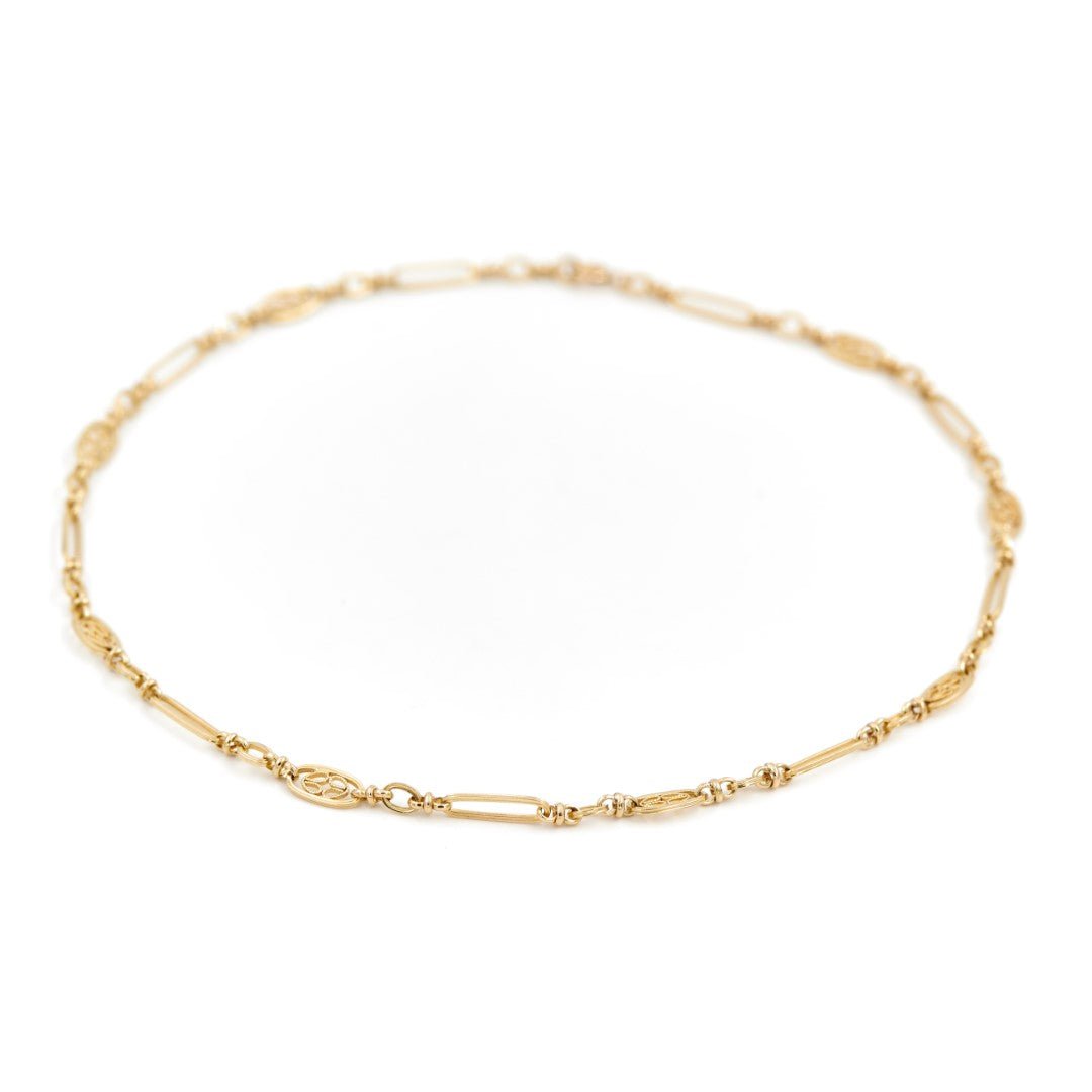 Collier Chaîne maille filigrane en or jaune - Castafiore