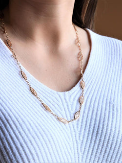 Collier Chaîne maille filigrane en or jaune - Castafiore