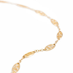 Collier Chaîne maille filigrane en or jaune - Castafiore