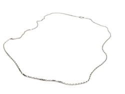 Collier Chaîne maille forçat en or blanc - Castafiore