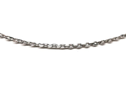 Collier Chaîne maille forçat en or blanc - Castafiore