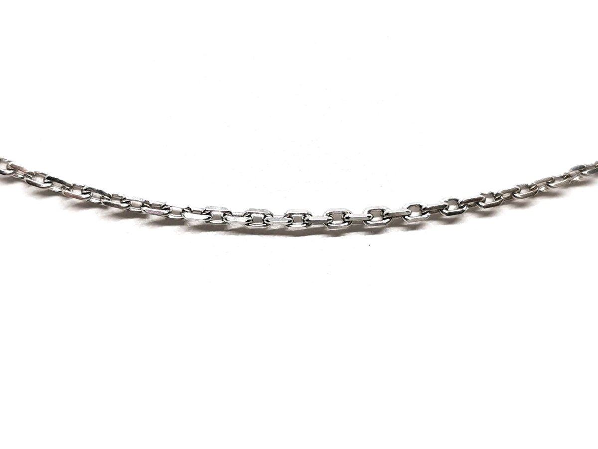 Collier Chaîne maille forçat en or blanc - Castafiore