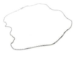 Collier Chaîne maille forçat en or blanc - Castafiore