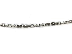 Collier Chaîne maille forçat en or blanc - Castafiore