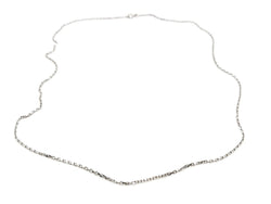 Collier Chaîne maille forçat en or blanc - Castafiore