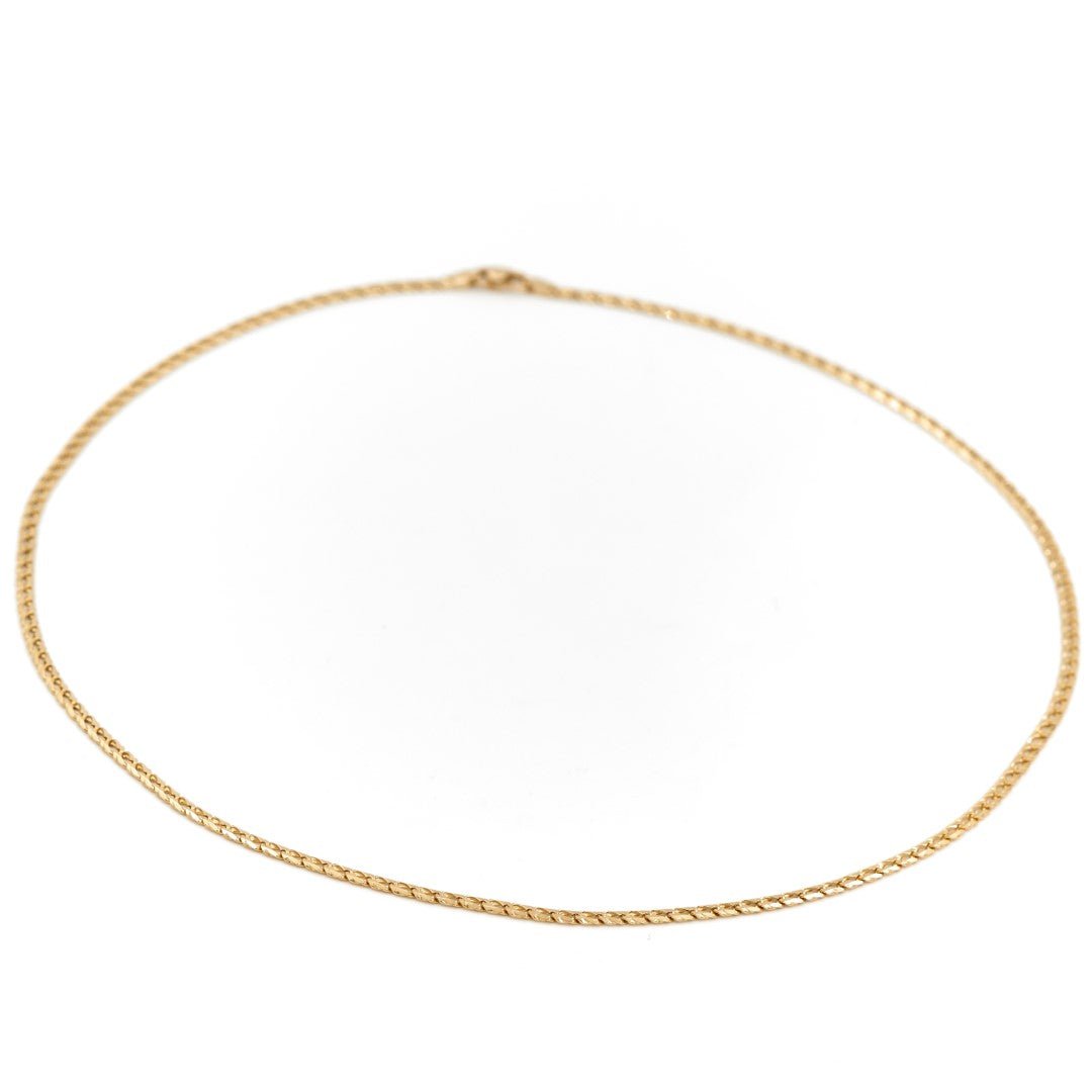 Collier Chaîne maille forçat en or jaune - Castafiore