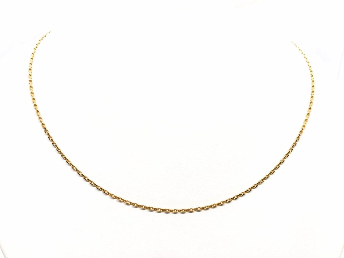 Collier Chaîne maille forçat en or jaune - Castafiore