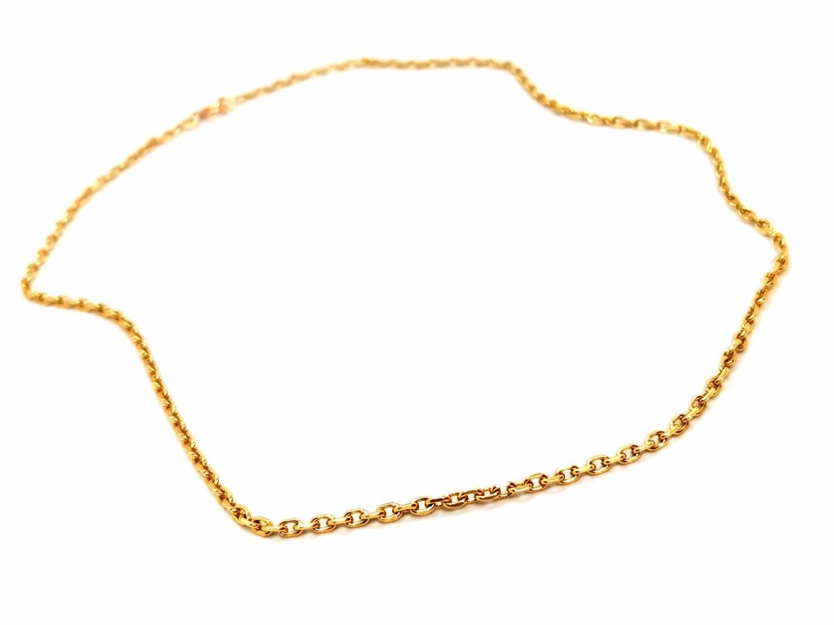 Collier Chaîne maille forçat en or jaune - Castafiore