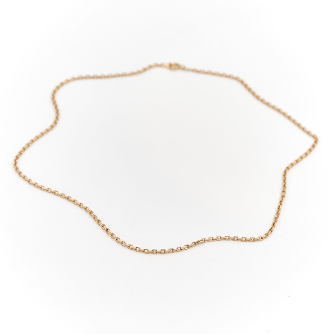 Collier Chaîne maille forçat en or jaune - Castafiore