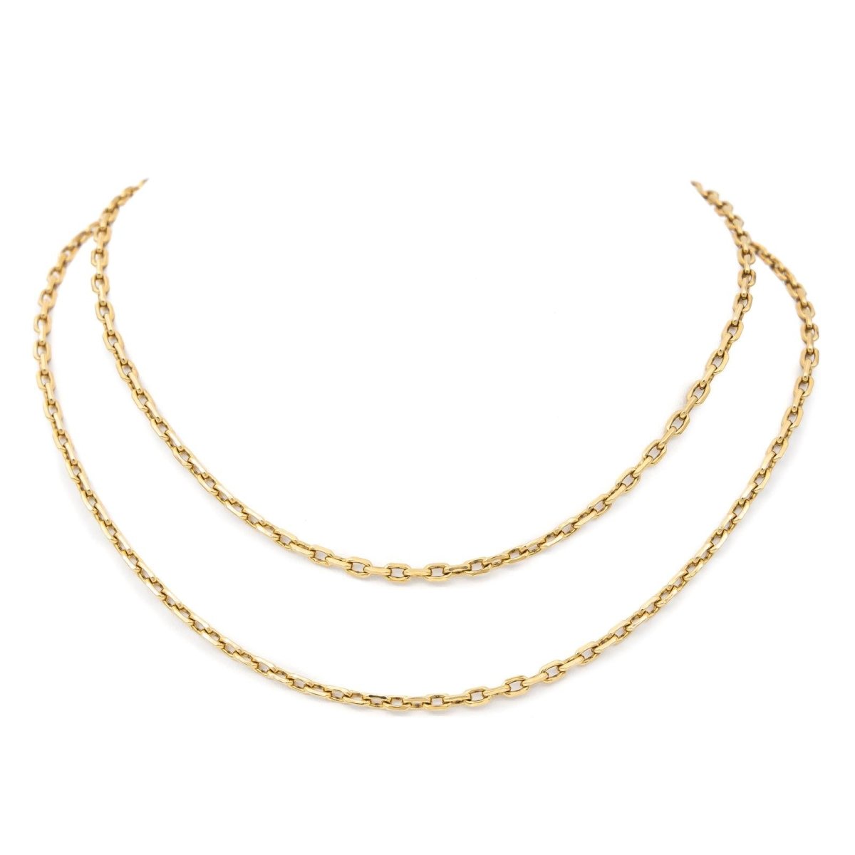 Collier Chaîne maille forçat en or jaune - Castafiore