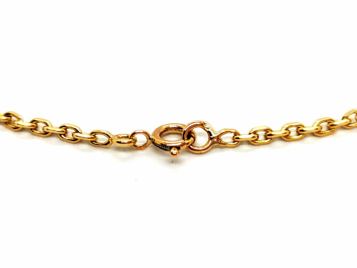 Collier Chaîne maille forçat en or jaune - Castafiore