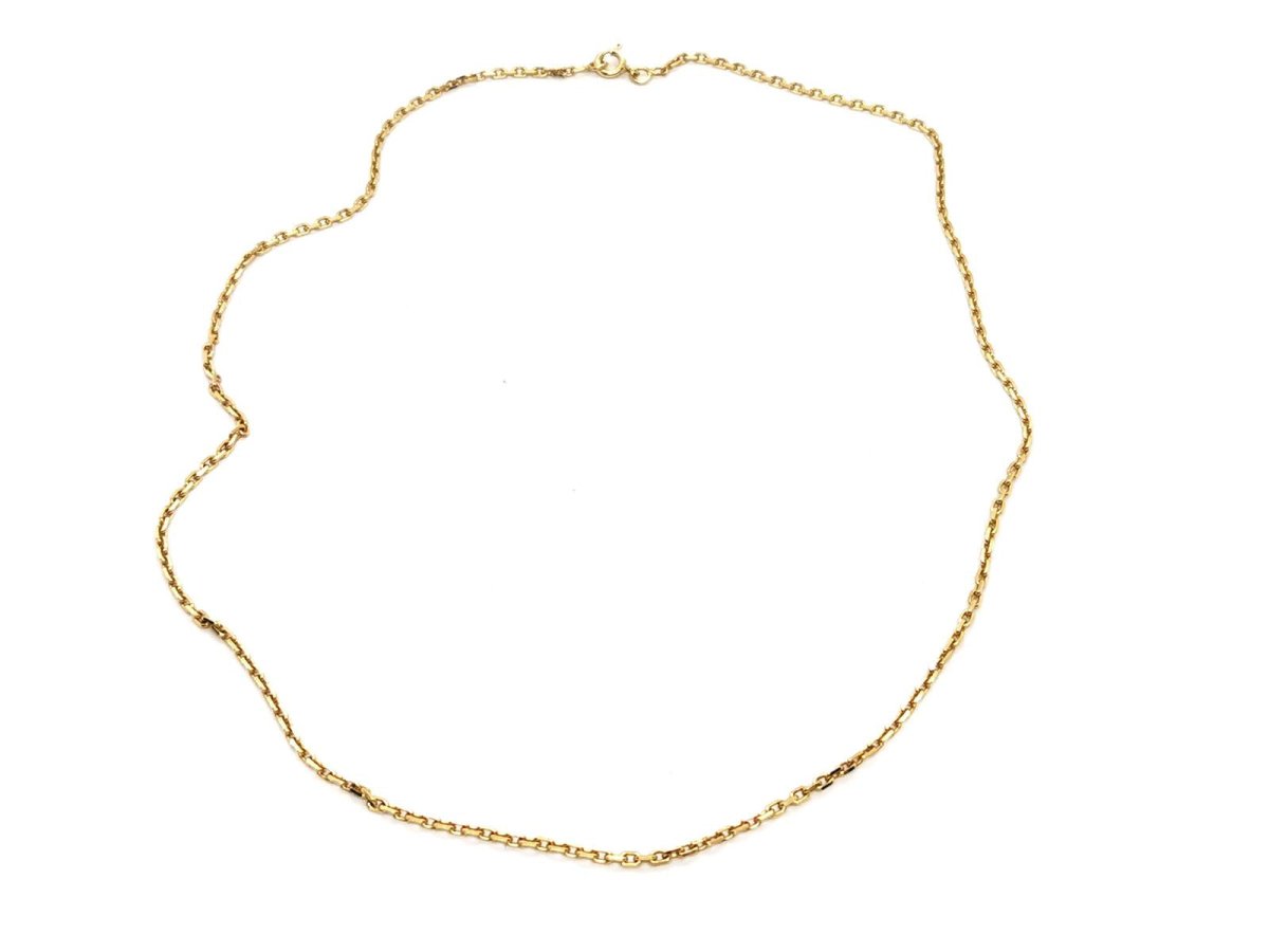 Collier Chaîne maille forçat en or jaune - Castafiore