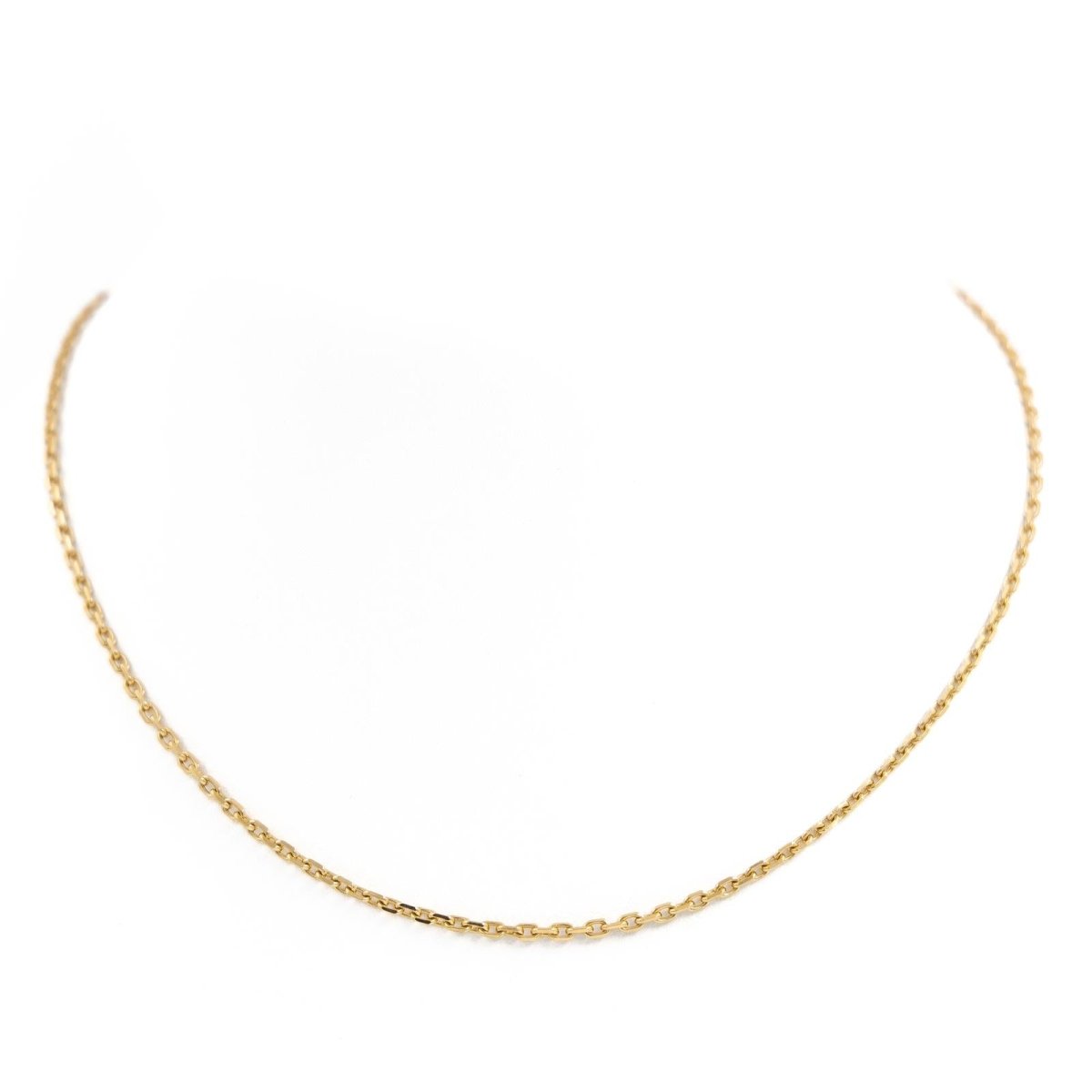 Collier Chaîne maille forçat en or jaune - Castafiore