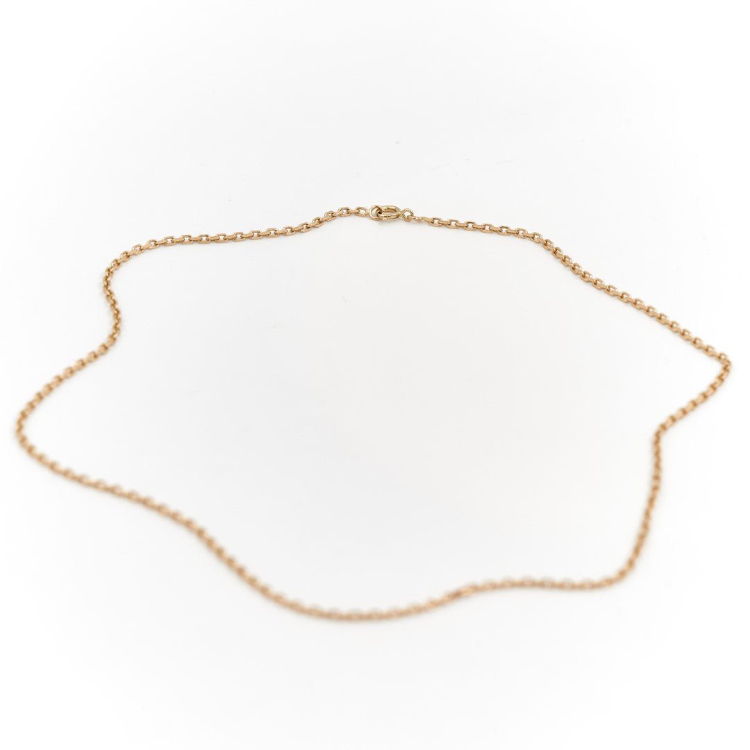 Collier Chaîne maille forçat en or jaune - Castafiore