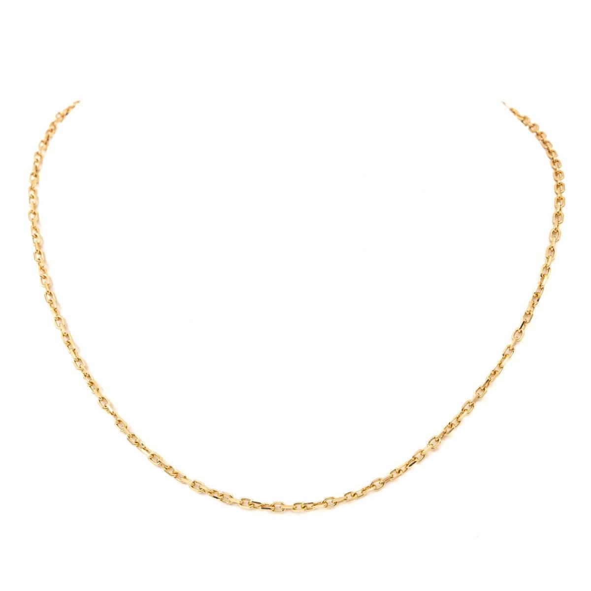 Collier Chaîne maille forçat en or jaune - Castafiore