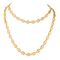 Collier Chaîne maille grain de café en or jaune - Castafiore