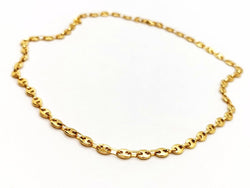 Collier Chaîne maille grain de café en or jaune - Castafiore