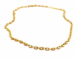 Collier Chaîne maille grain de café en or jaune - Castafiore