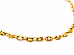 Collier Chaîne maille grain de café en or jaune - Castafiore