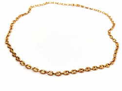 Collier Chaîne maille grain de café en or jaune - Castafiore