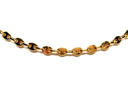 Collier Chaîne maille grain de café en or jaune - Castafiore