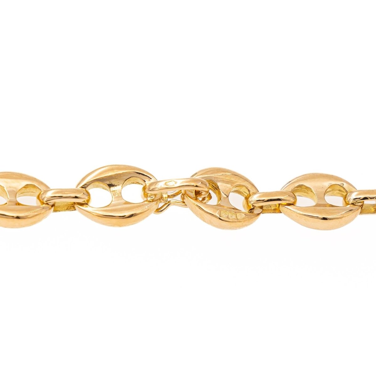 Collier Chaîne maille grain de café en or jaune - Castafiore