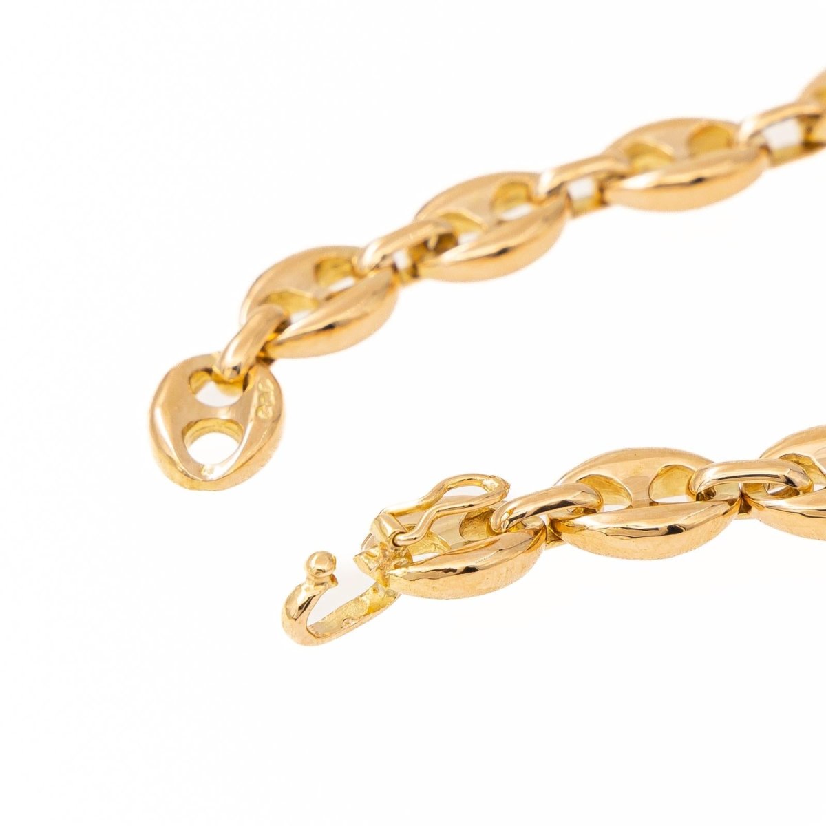 Collier Chaîne maille grain de café en or jaune - Castafiore