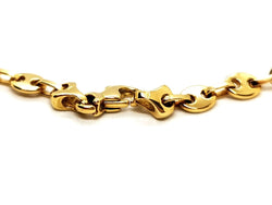 Collier Chaîne maille grain de café en or jaune - Castafiore